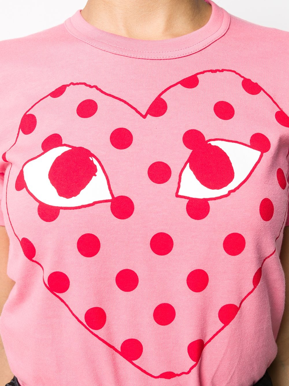 polk-dot heat print T-shirt - 5