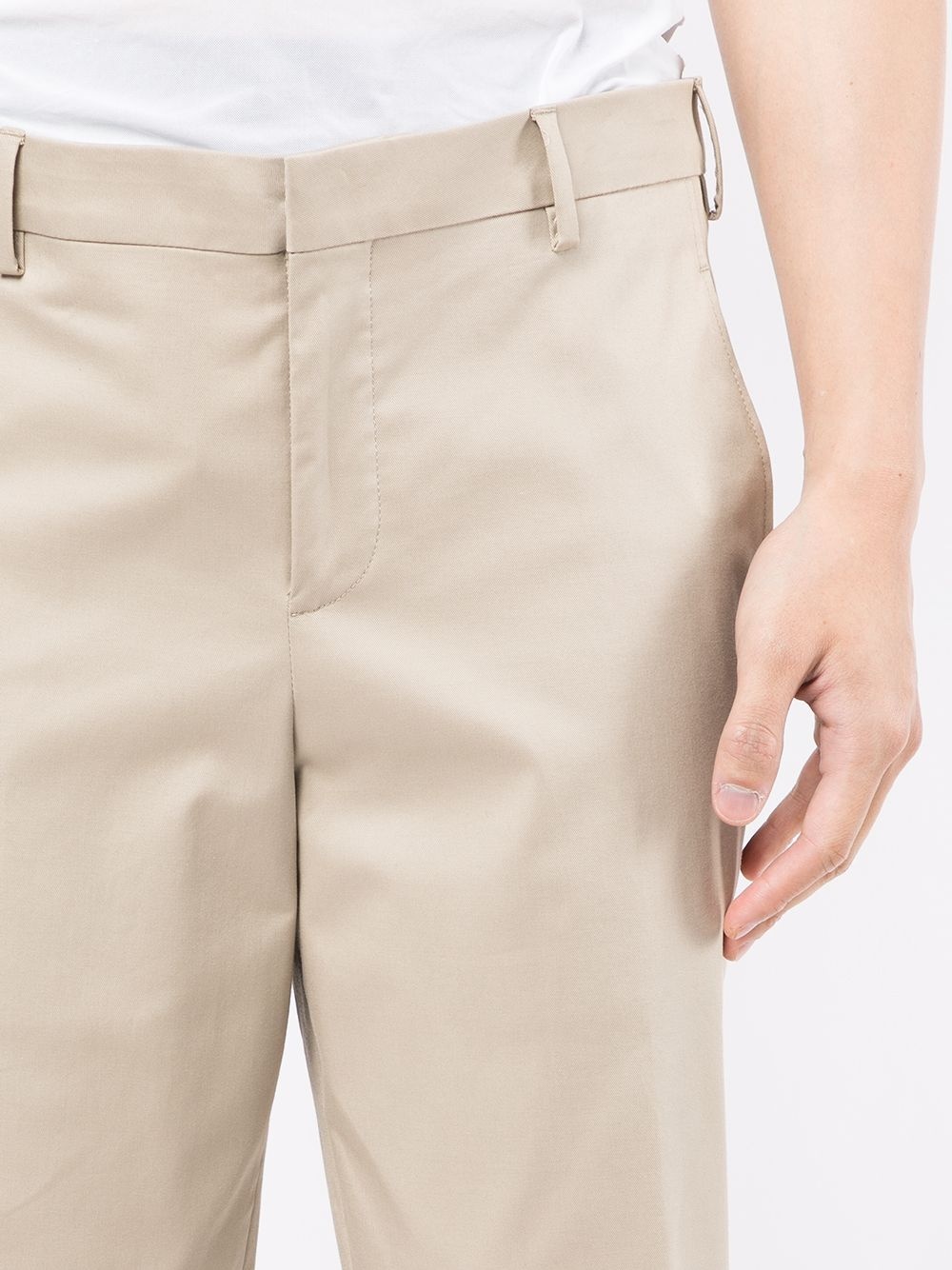 tapered-leg cotton trousers - 5