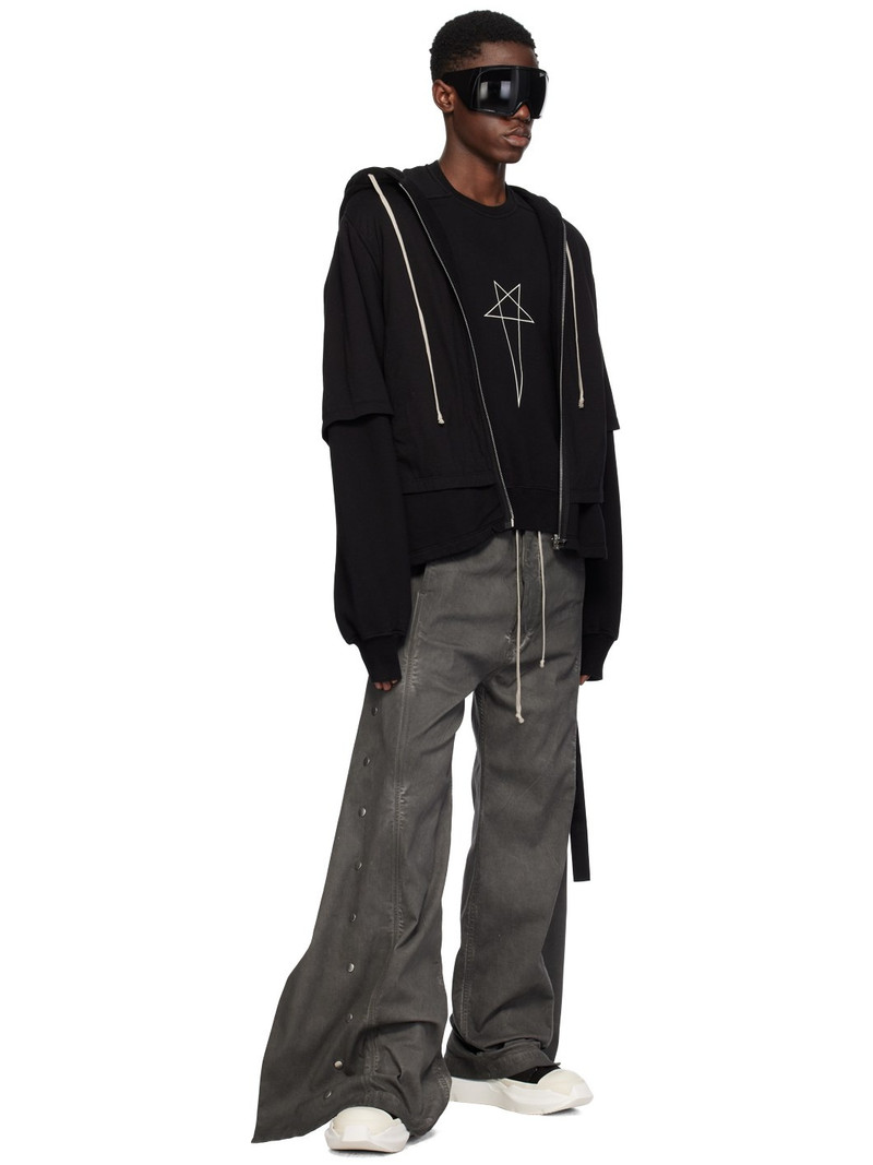 Rick Owens DRKSHDW Black Abstract Sneakers outlook