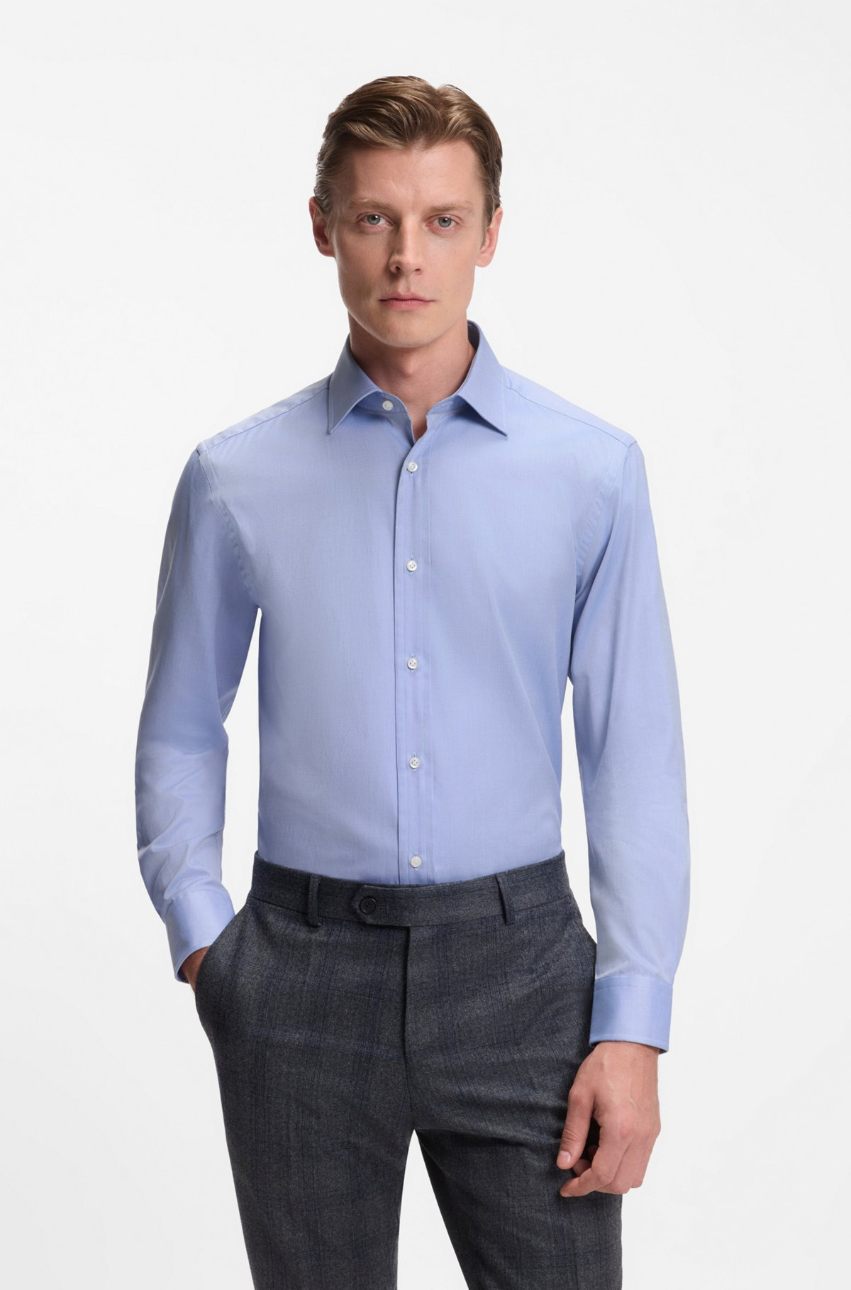 BECKHAM X BOSS SLIM-FIT SHIRT IN OXFORD COTTON - 2
