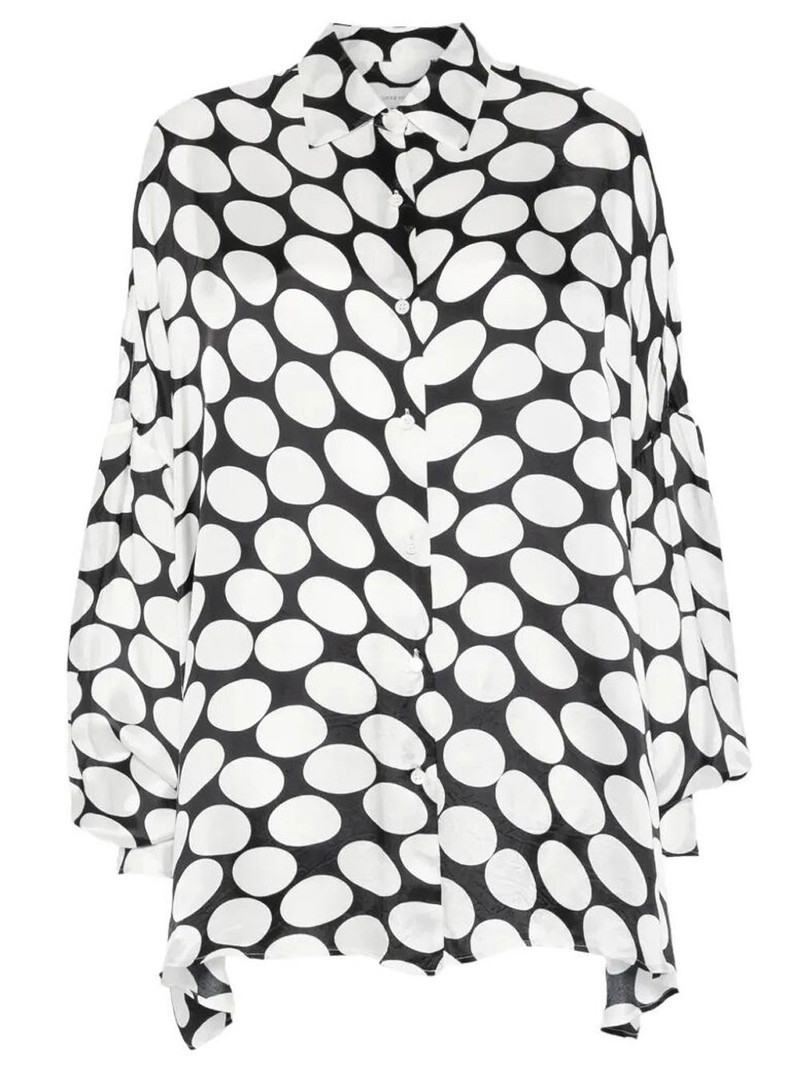 CASIA SHIRT IN VISCOSE WITH LARGE POLKA DOTS 1