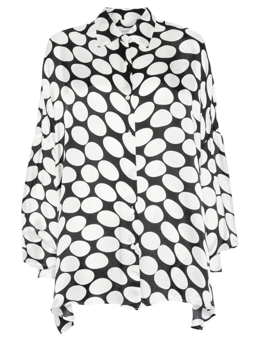 CASIA SHIRT IN VISCOSE WITH LARGE POLKA DOTS - 1