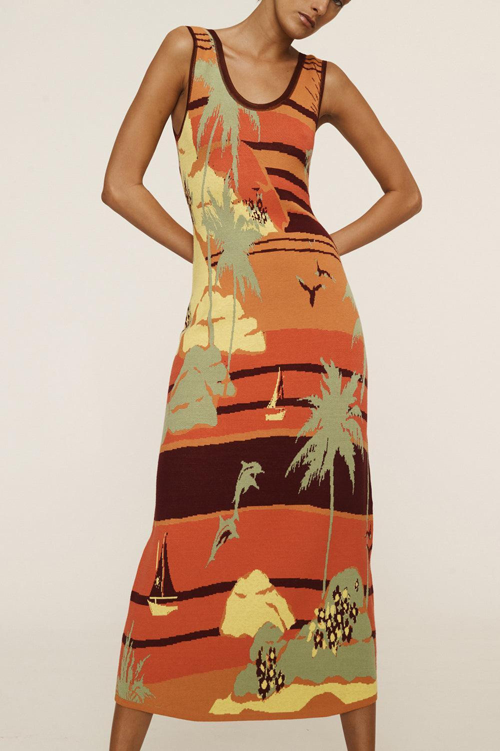 Palm Island Midi Dress - 2