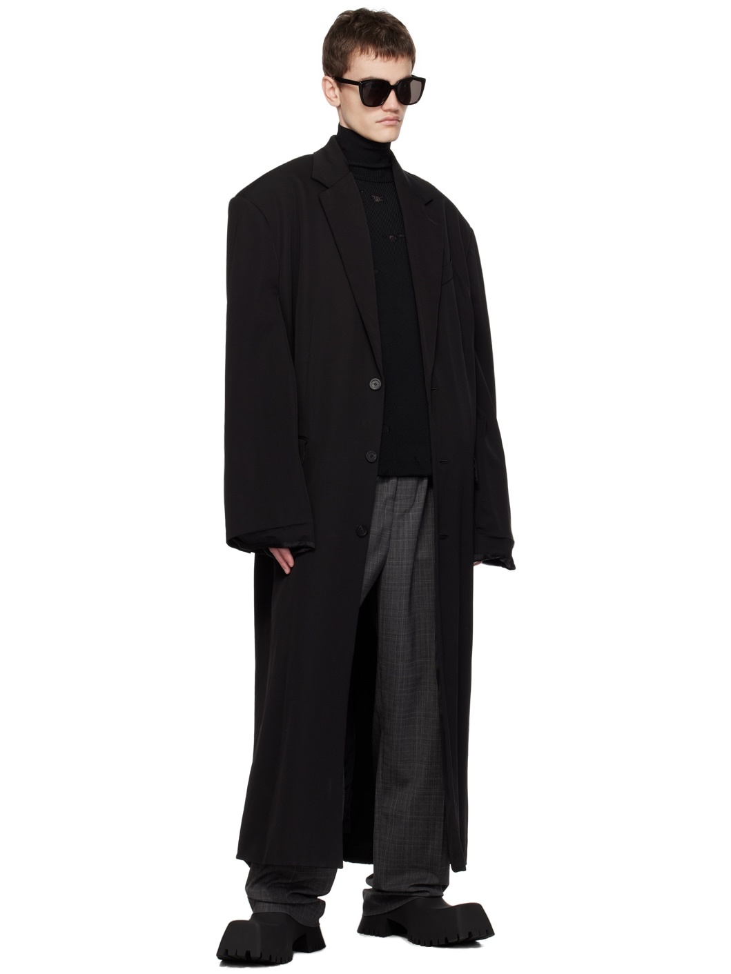 Men's Flared Pants in Black