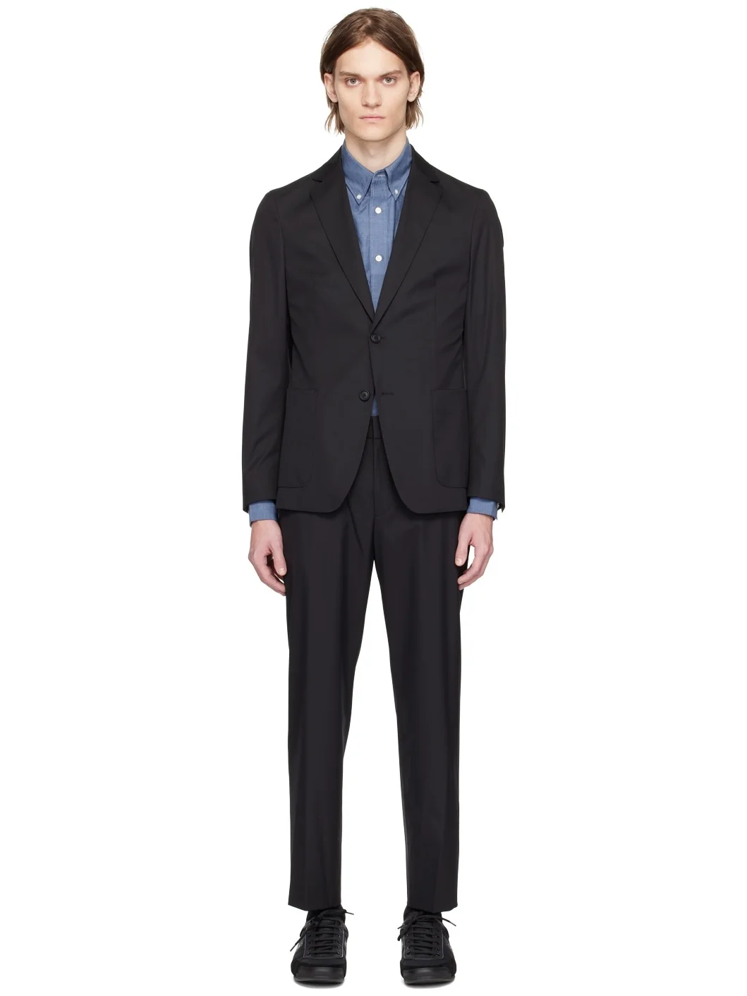 Black Slim-Fit Suit - 1