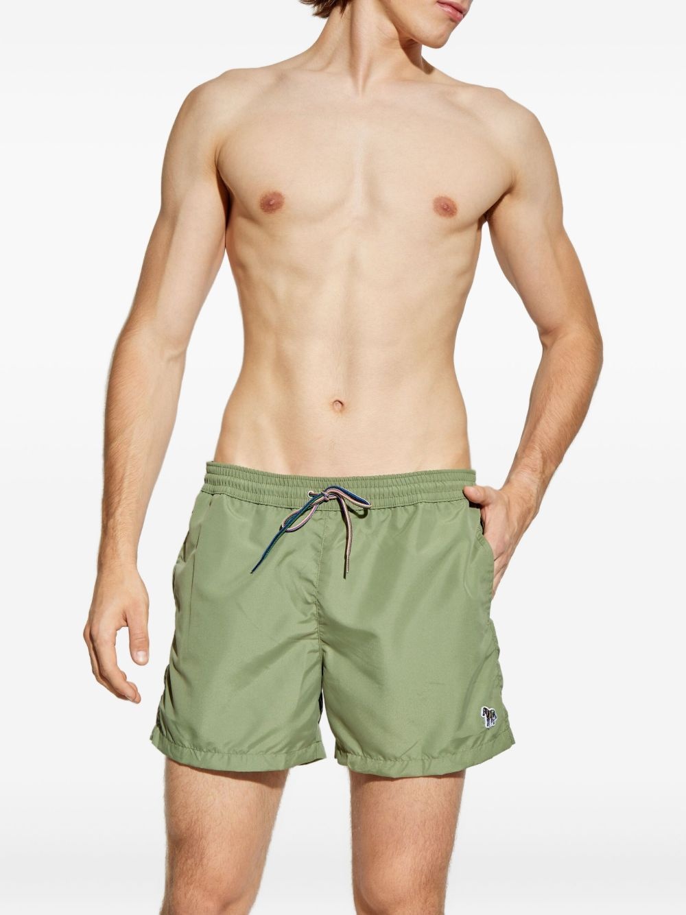 zebra-patch swim shorts - 3