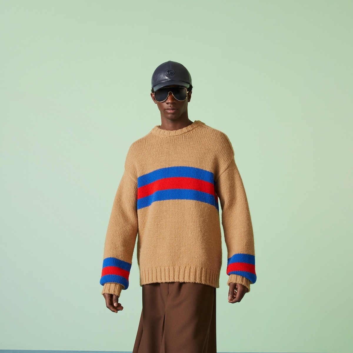 Wool mohair sweater with Web intarsia - 5