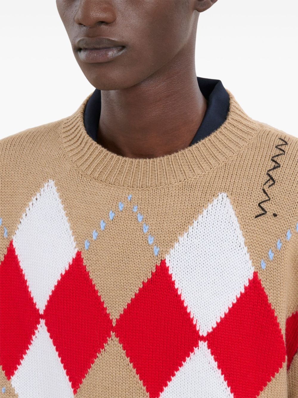 argyle intarsia-knit jumper - 5
