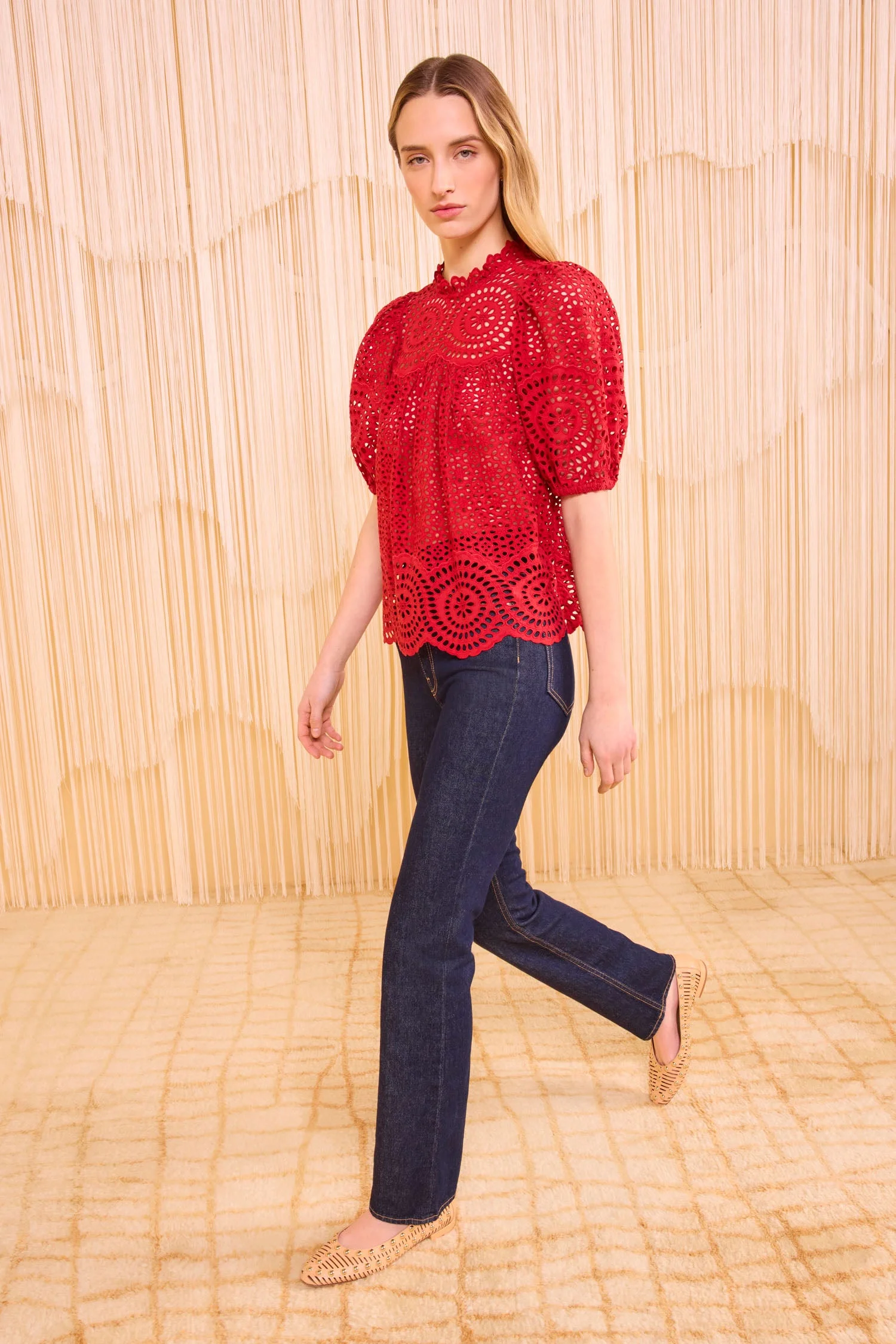 Arda Puff Short Sleeve Blouse - 1
