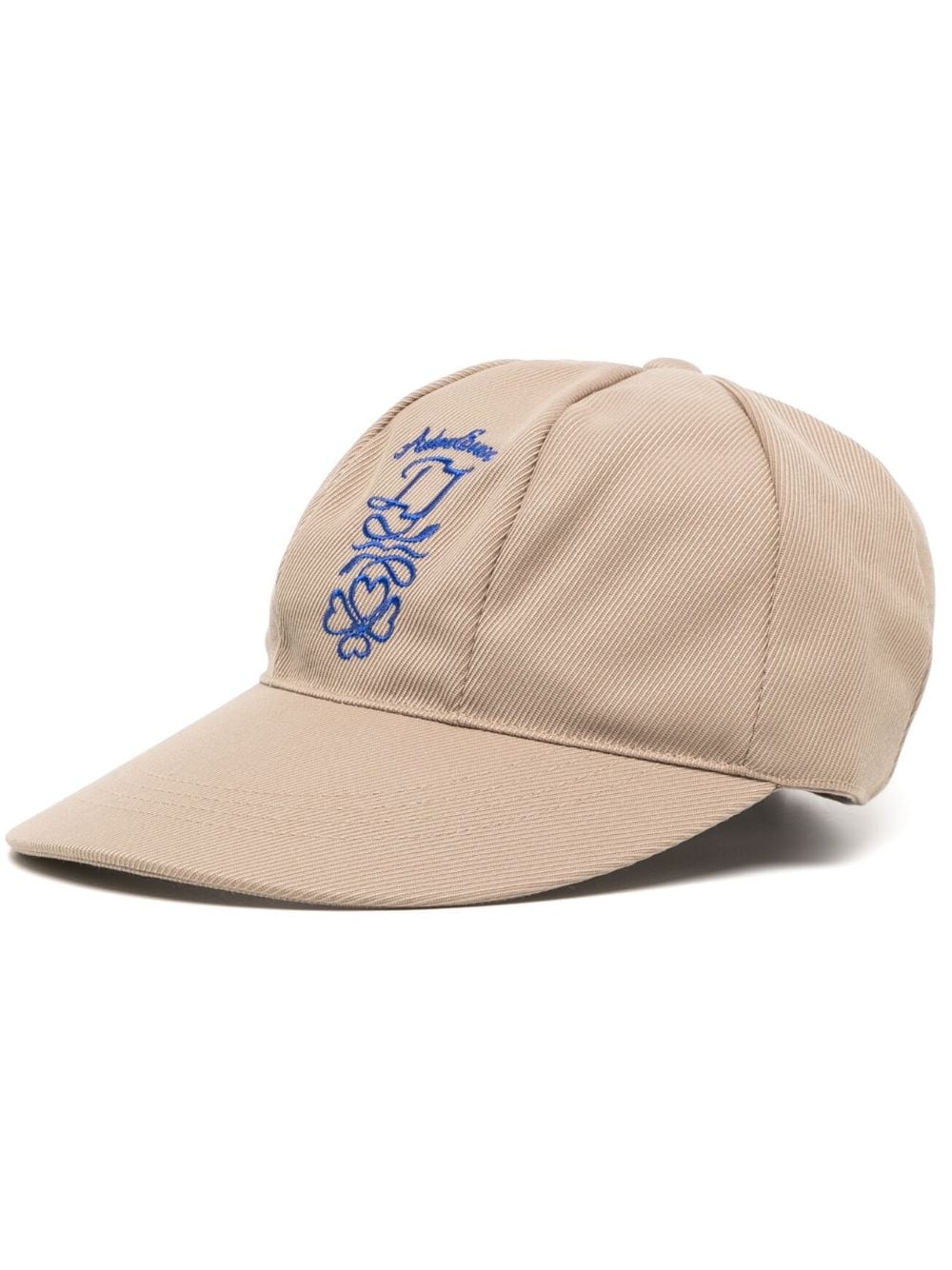 embroidered-logo panelled cap - 1