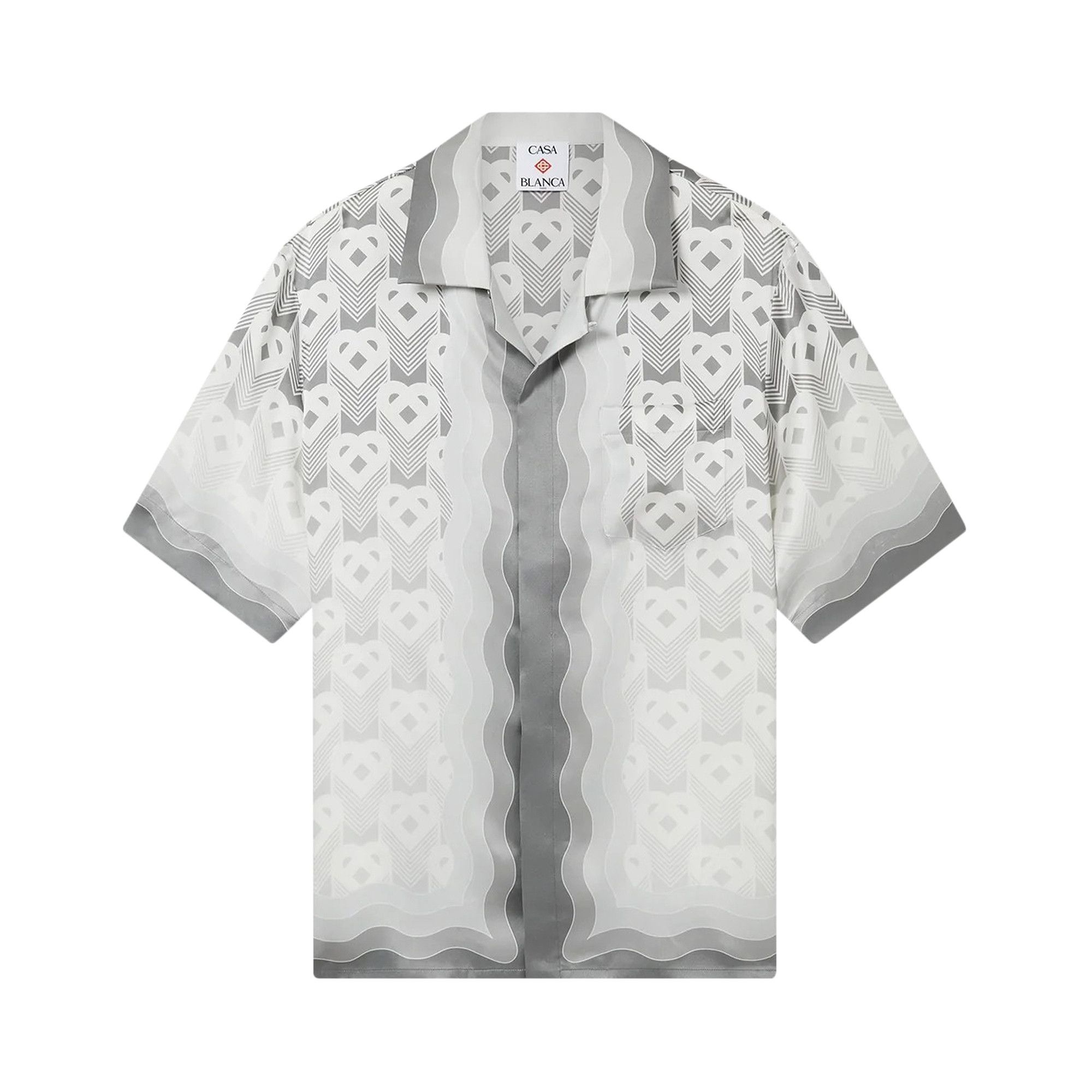 Casablanca Short-Sleeve Cuban Collar Shirt 'Grey Gradient' - 1