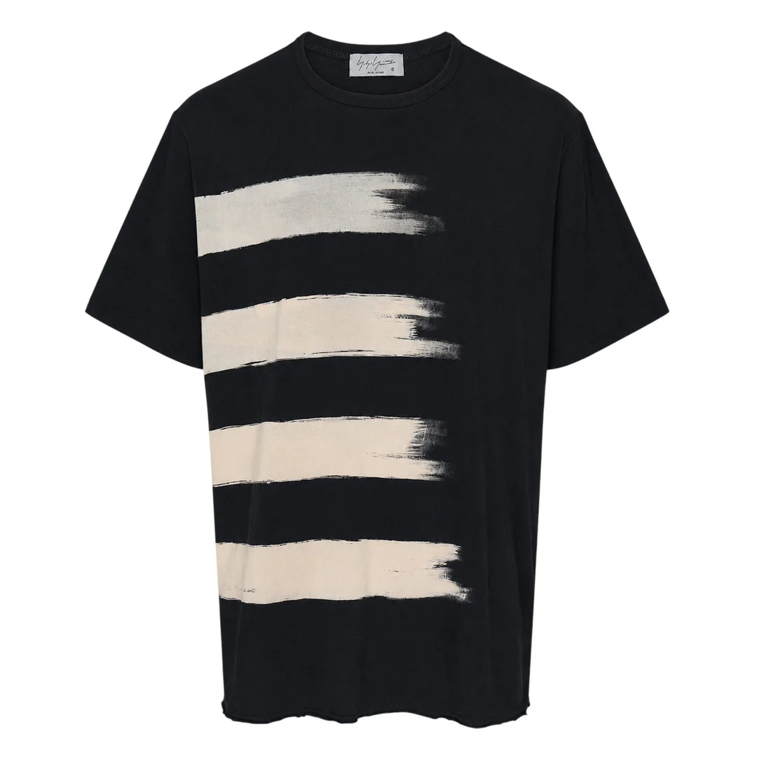 Brushstroke Print Short Sleeve Tee - 1