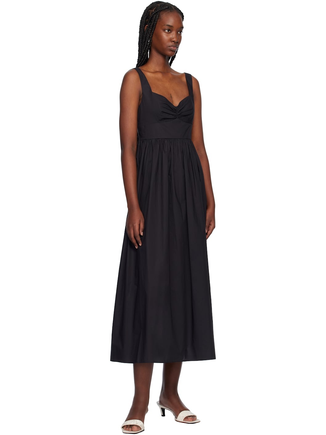 Black Bralette Midi Dress - 4