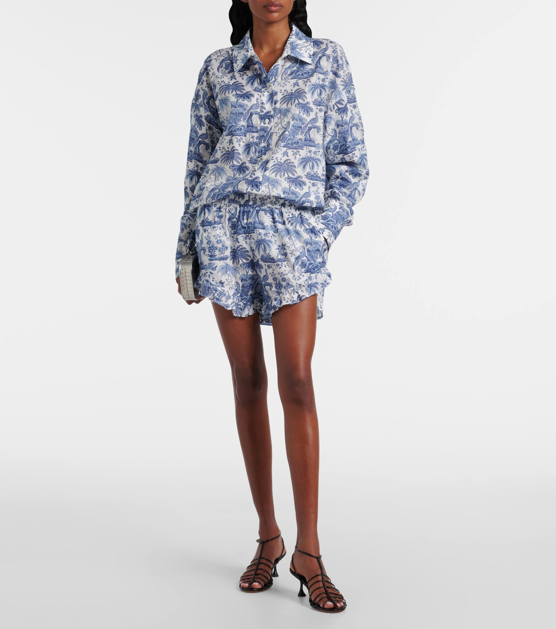 Printed cotton voile shirt - 2