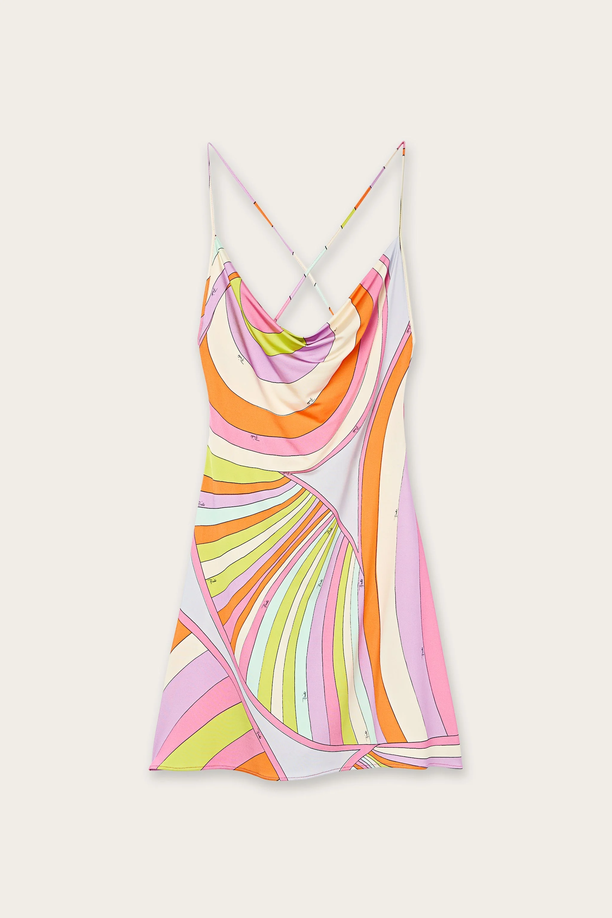 IRIDE PRINT SHORT DRESS - 1