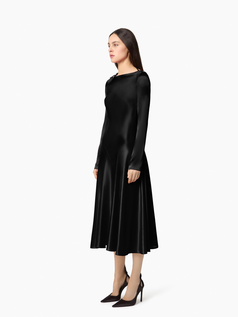 NINA RICCI Black Backless Midi Dress outlook