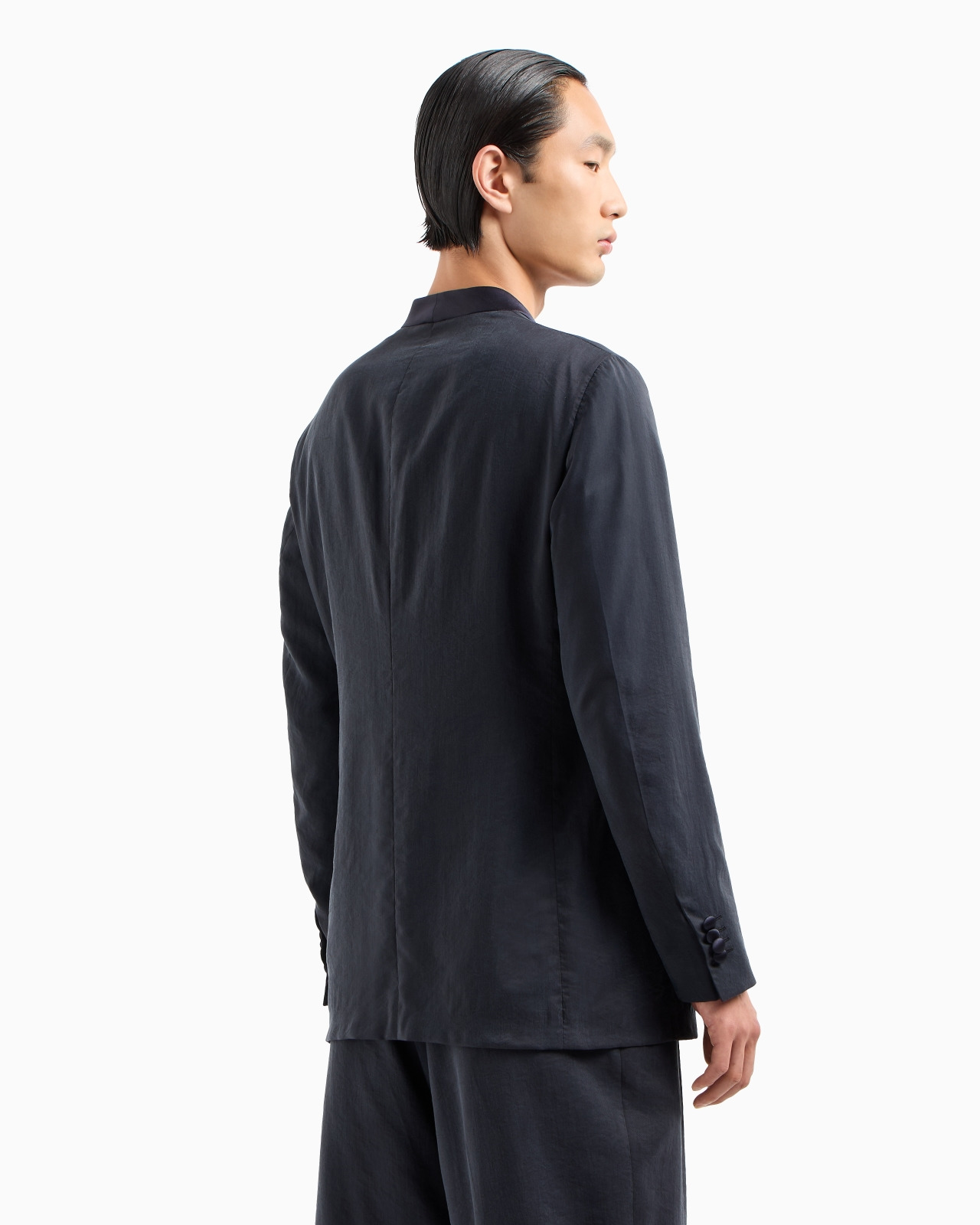 UPTON LINE SILK-BLEND TUXEDO JACKET - 3