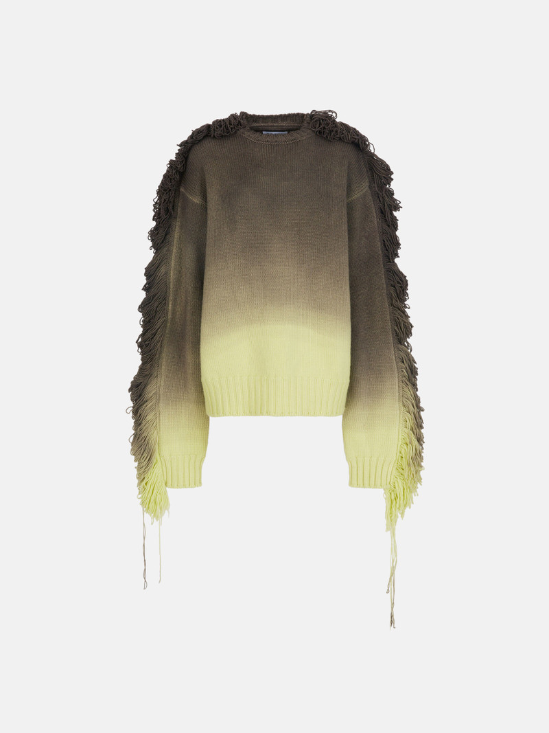 ''RUNDIE'' LIME MULTISHADES SWEATER 1