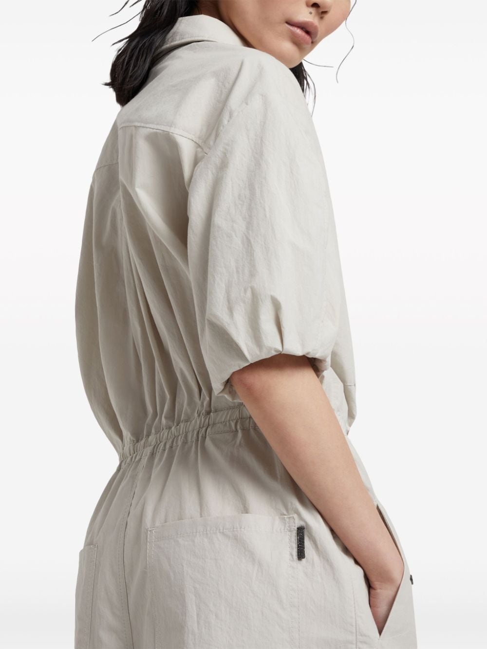 wide-leg cotton jumpsuit - 5
