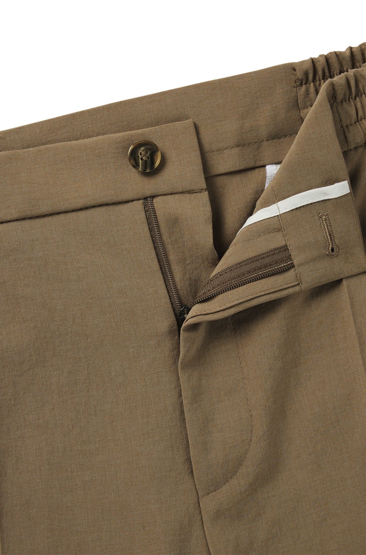 SLIM-FIT TROUSERS IN MELANGE WRINKLE-RESISTANT FABRIC - 6