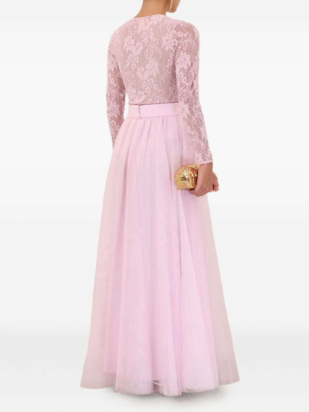 tulle pleated maxi skirt - 2