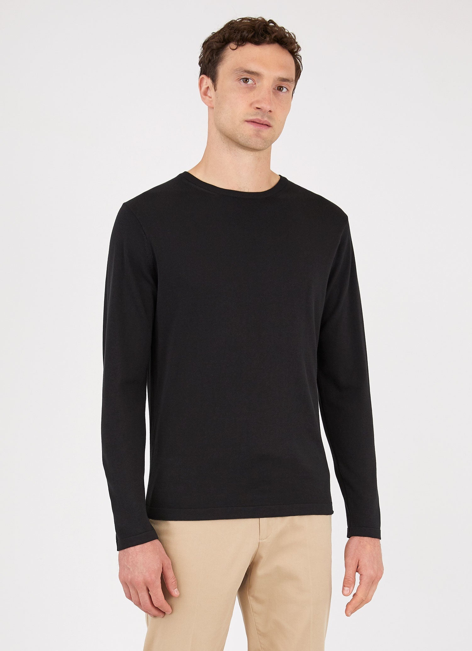 Sea Island Cotton Crew Neck Jumper - 2