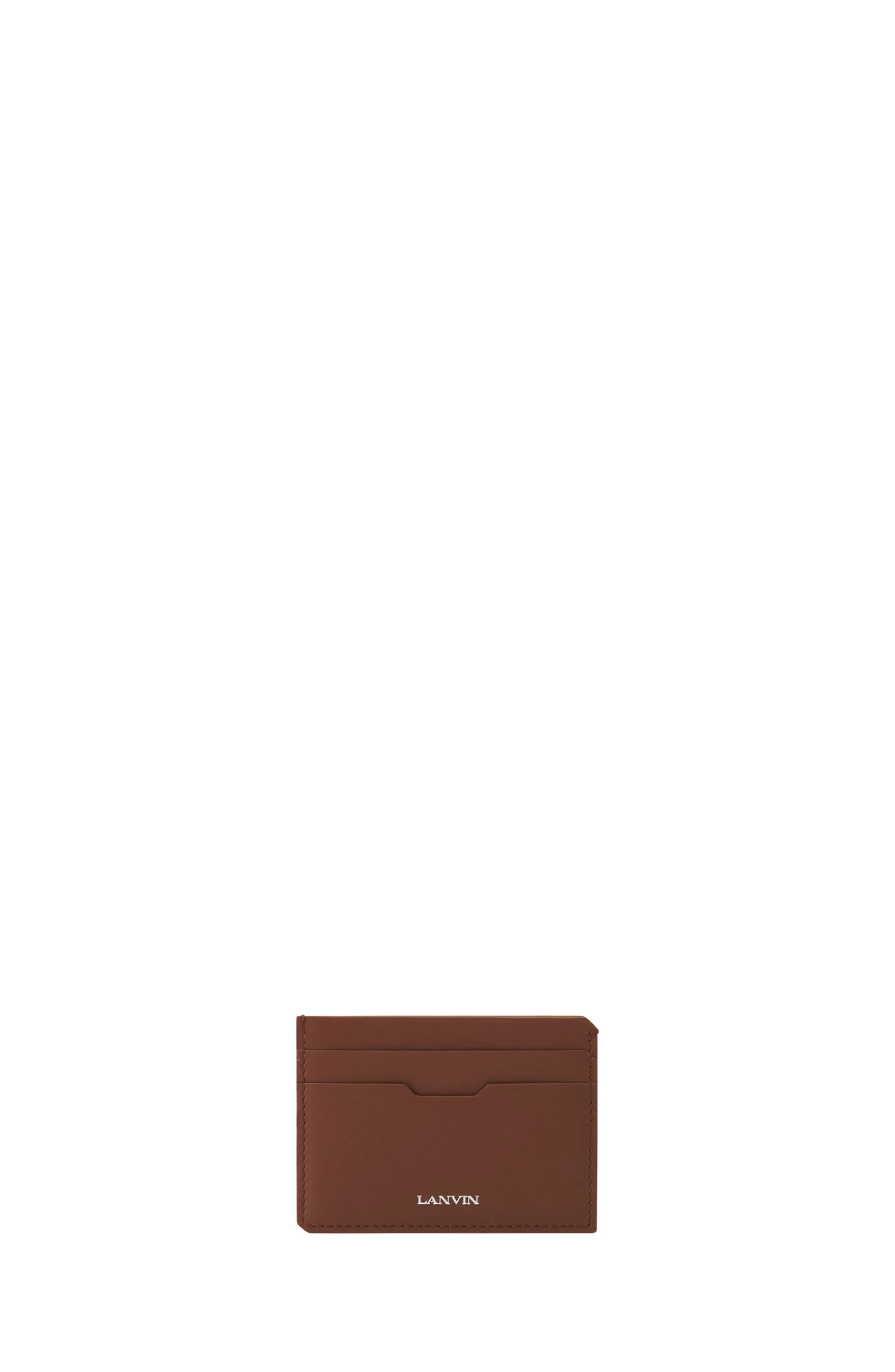 Lanvin Compagnon Leather Cardholder in Chestnuts at Nordstrom - 1