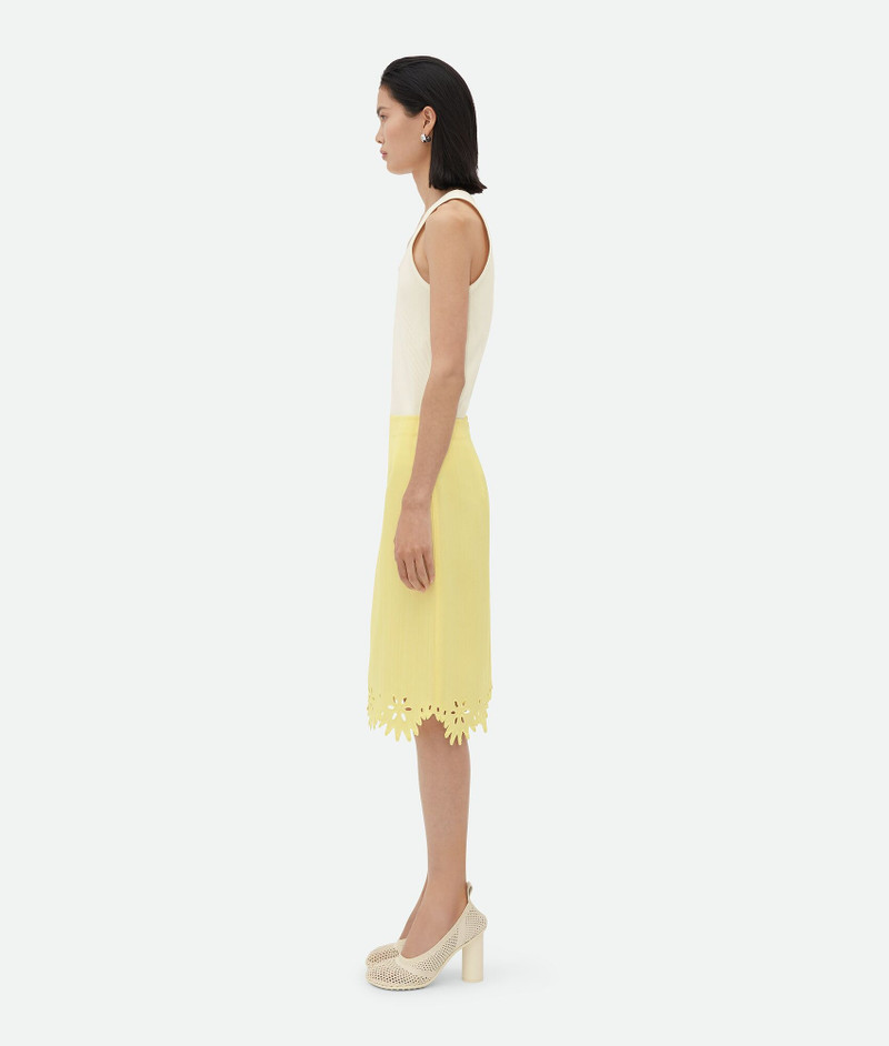 Bottega Veneta English Embroidery Viscose And Silk Skirt outlook