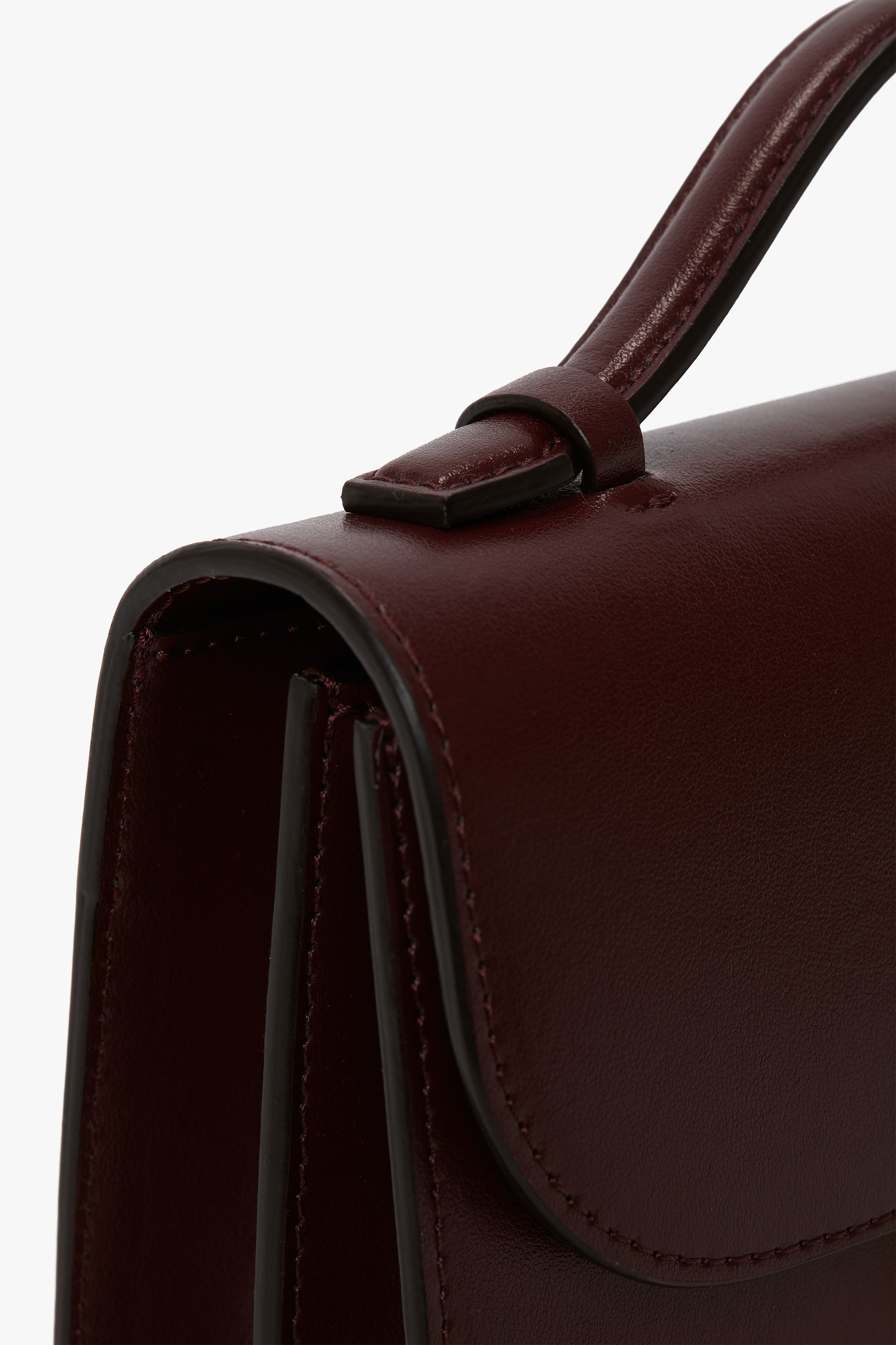 Mini Dorian Bag In Burgundy Smooth Leather - 5
