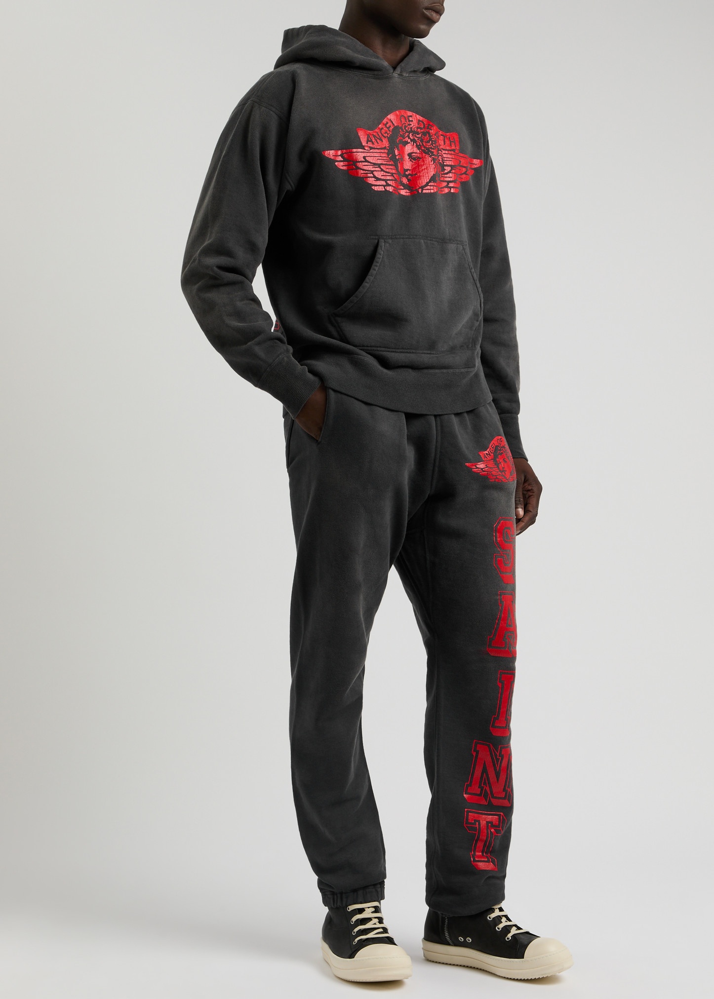パーカー・フーディ Angel of Death printed hooded cotton sweatshirt SAINT M×××××× Angel of Death printed hooded cotton