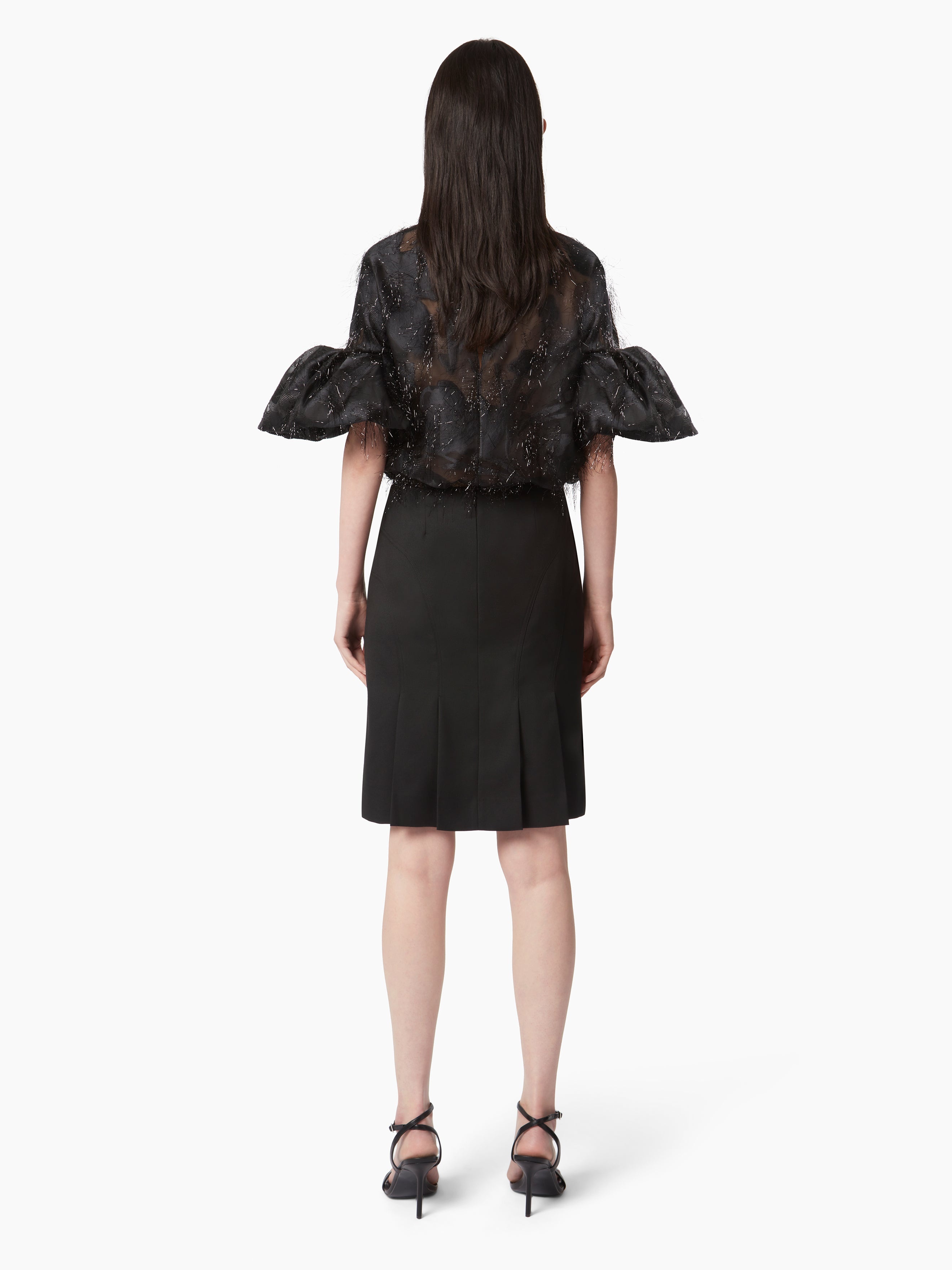 LAVALIERE SHIRT WITH COCOON SLEEVES - 4