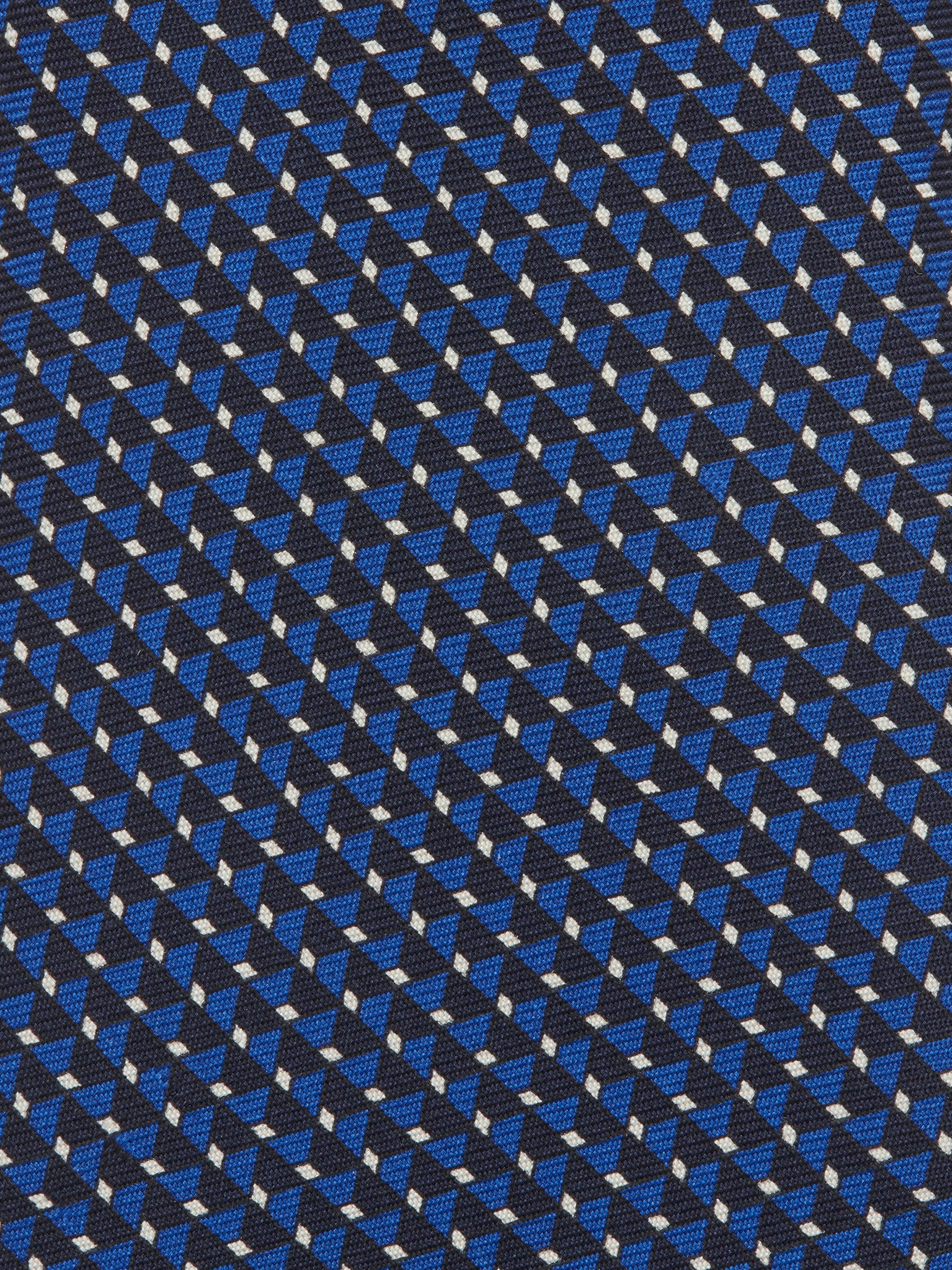DARK BLUE SILK TIE - 2