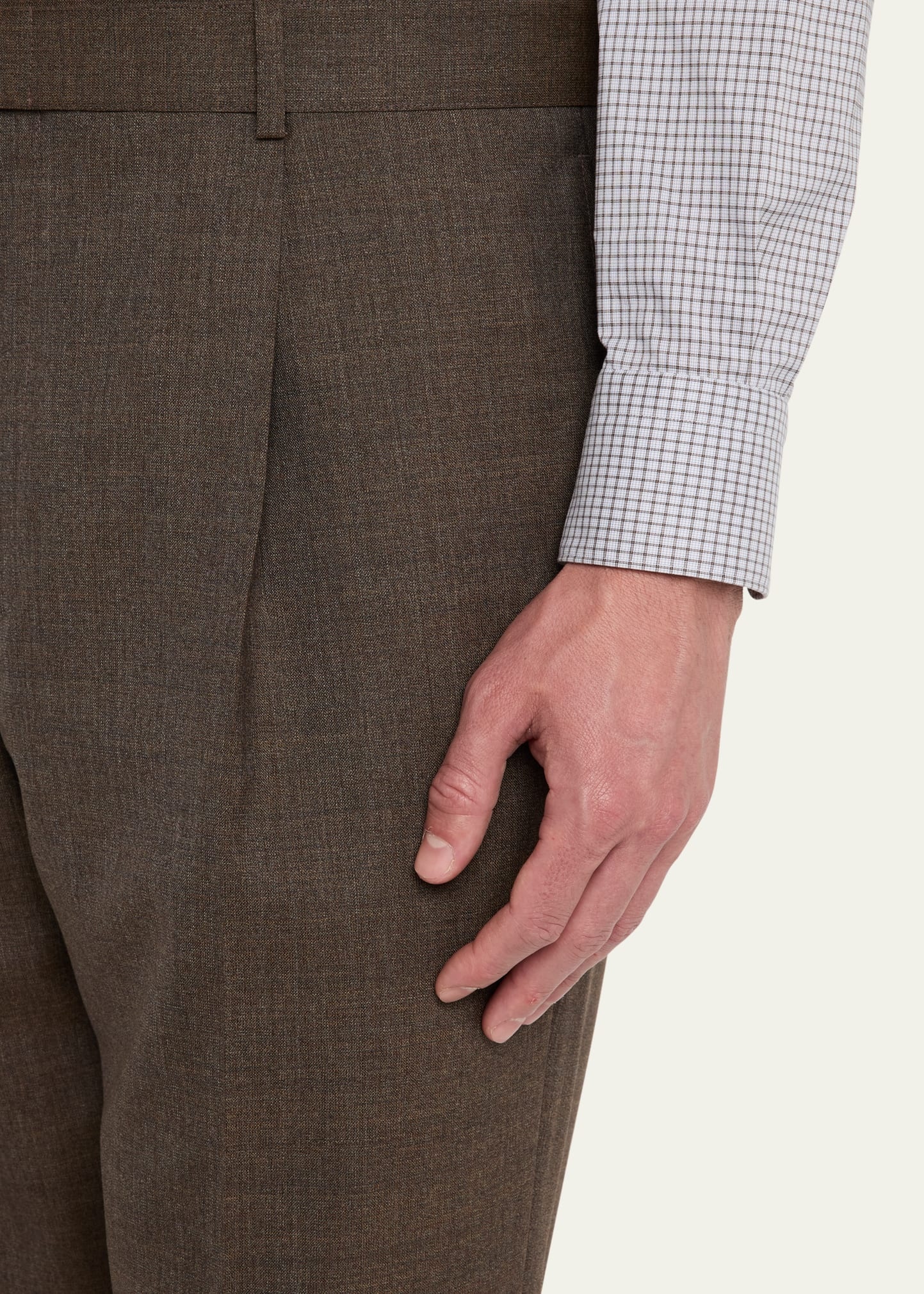 Men's Hugo Pleated Fresco Wool Pants - 4
