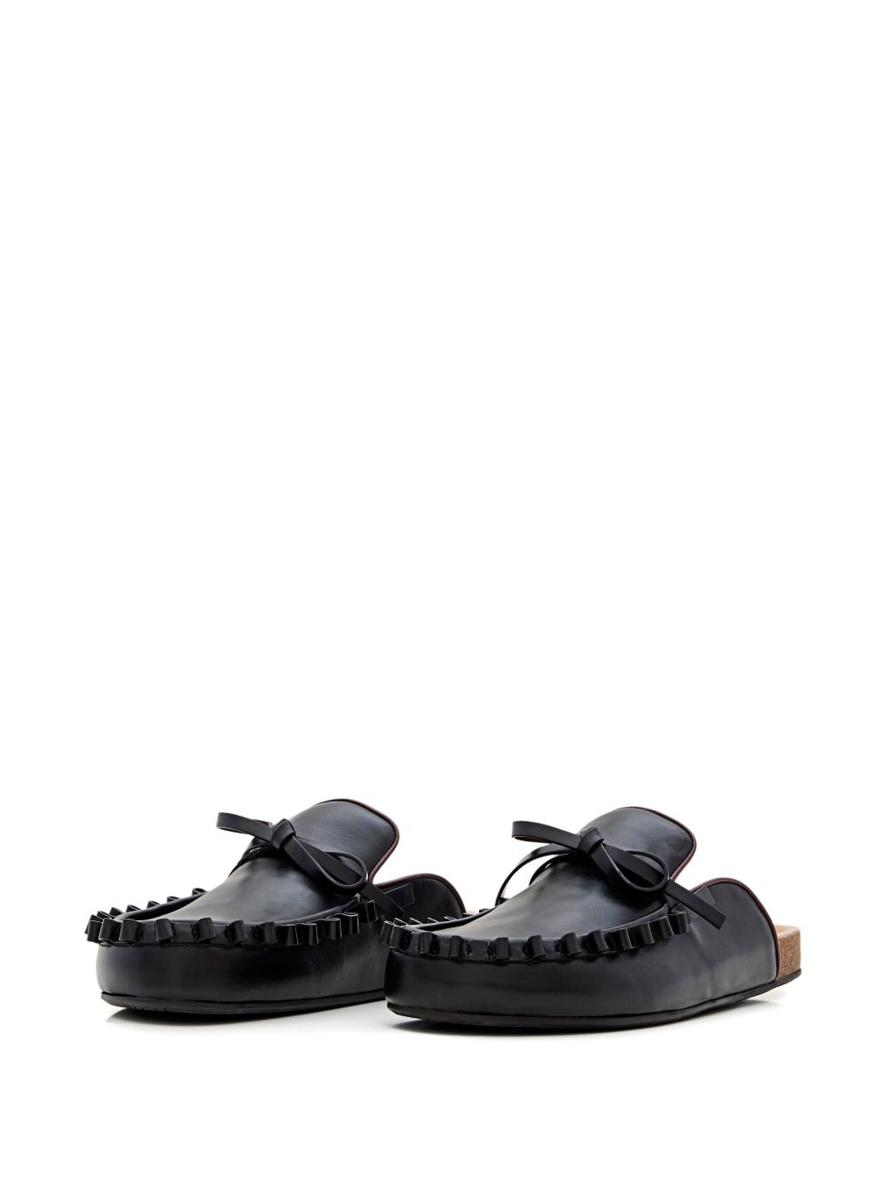 bow tie leather mules - 2