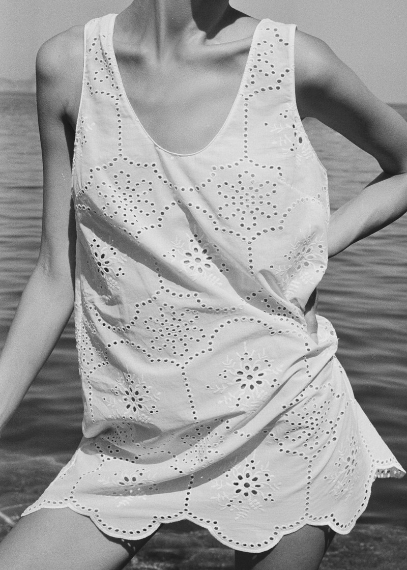 Matteau Broderie Tank Mini Dress - White 11