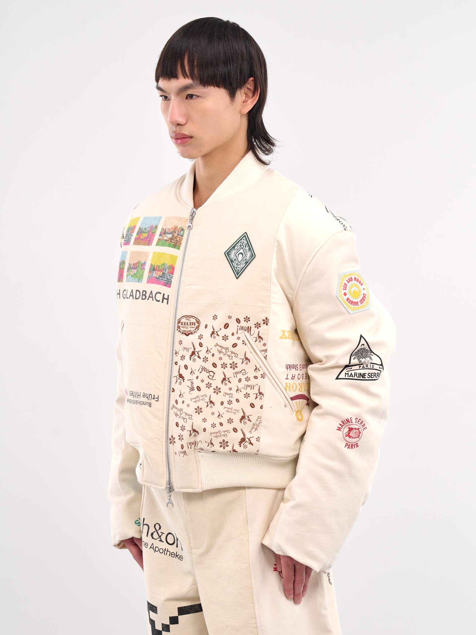Patchwork Graphic Bomber Jacket - 2