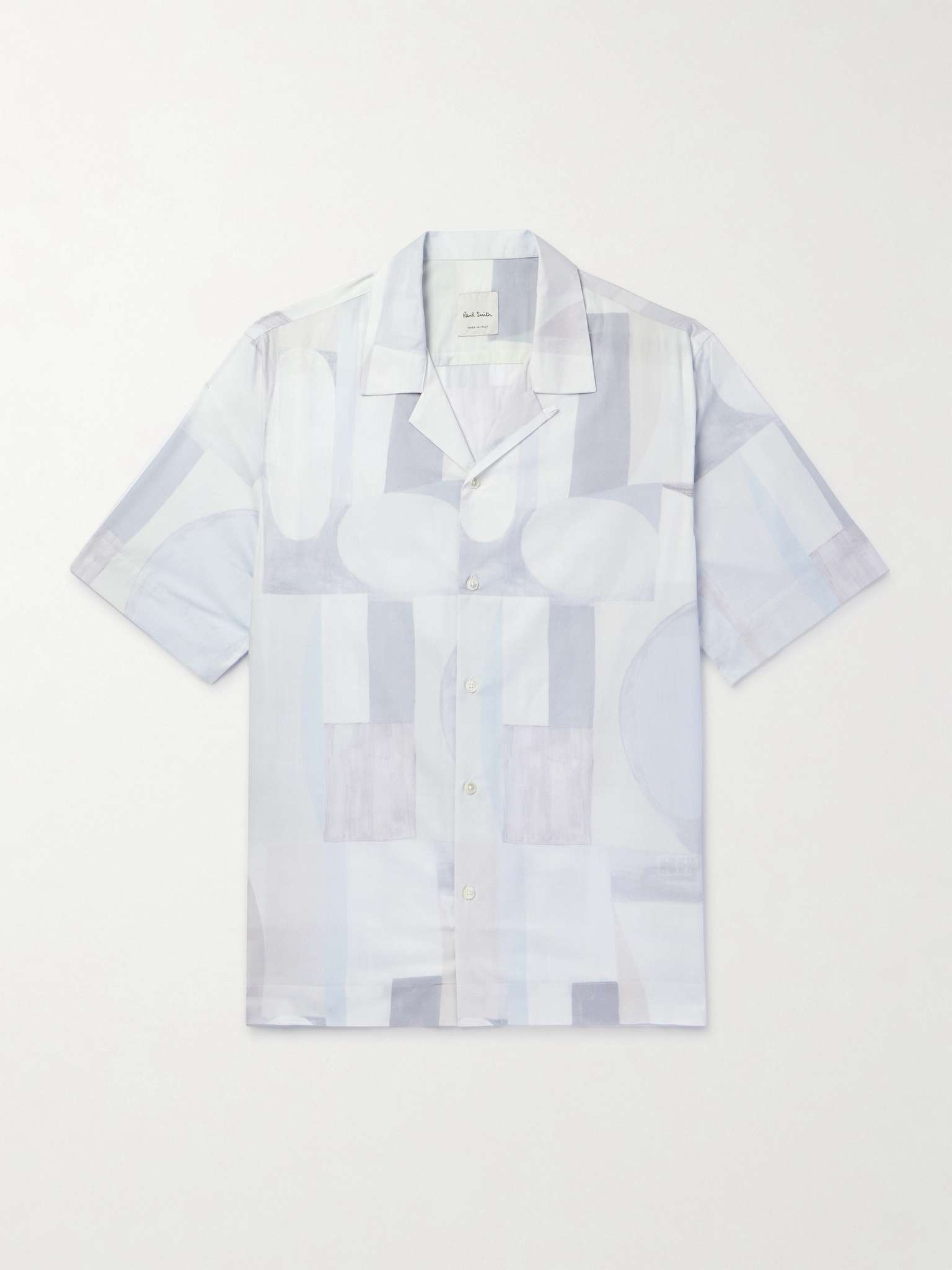 Convertible-Collar Printed Cotton-Poplin Shirt - 1