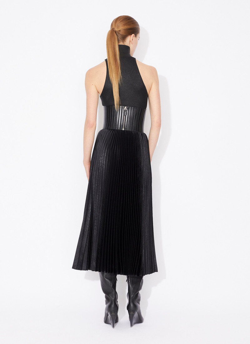 Alaïa CROCODILE SATIN MIDI SKIRT outlook
