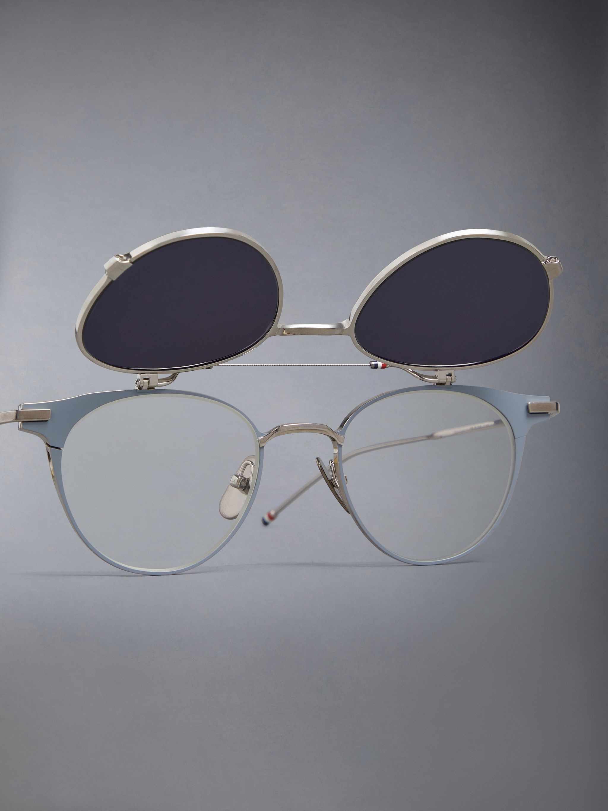 Titanium Round Clip On Sunglasses - 6