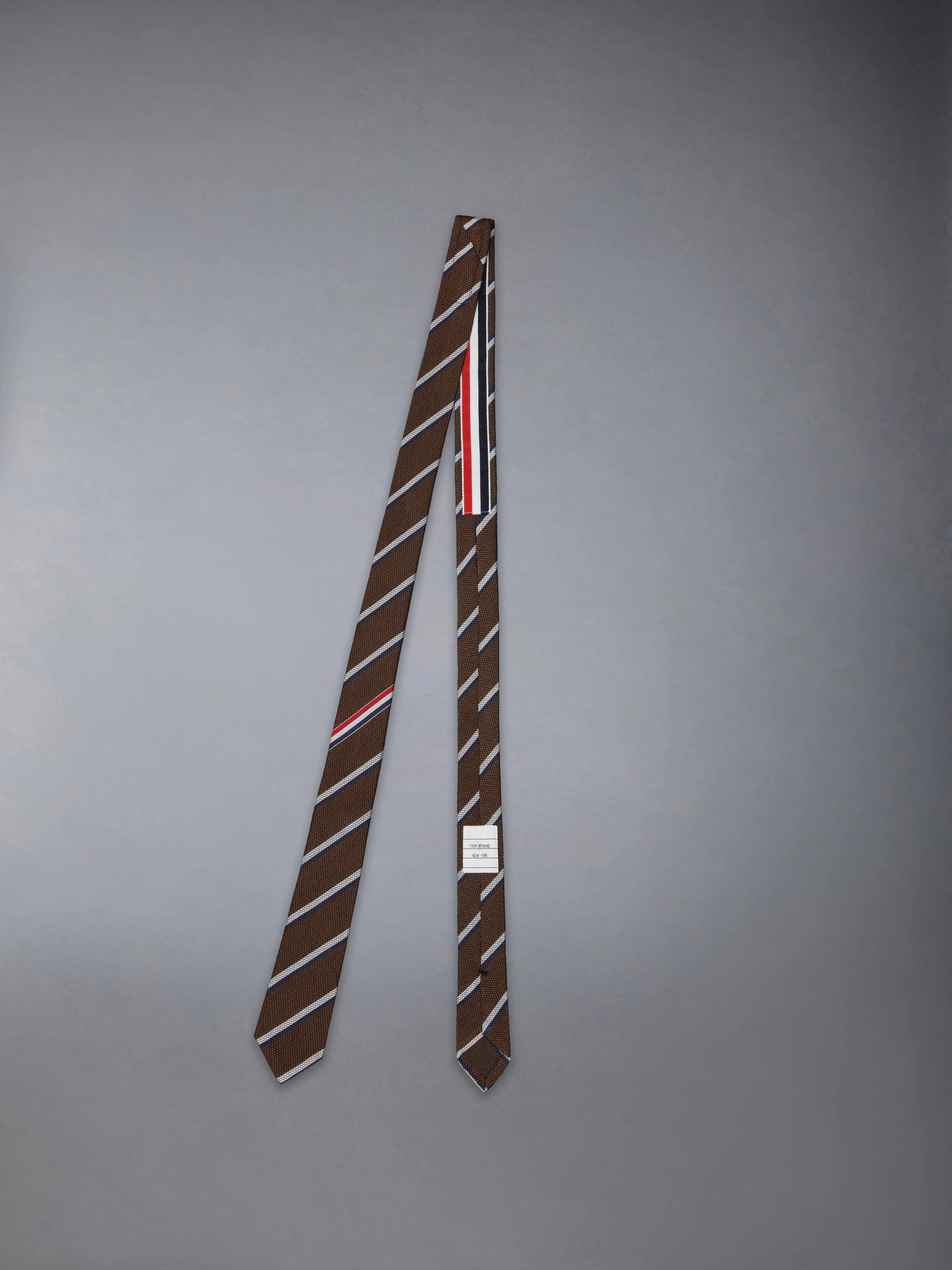 SHADOW STRIPE PIQUE WEAVE TIE - 2