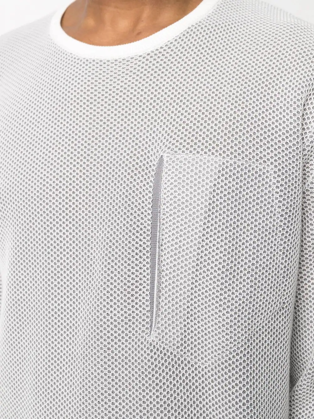 mesh-overlay logo jumper - 5