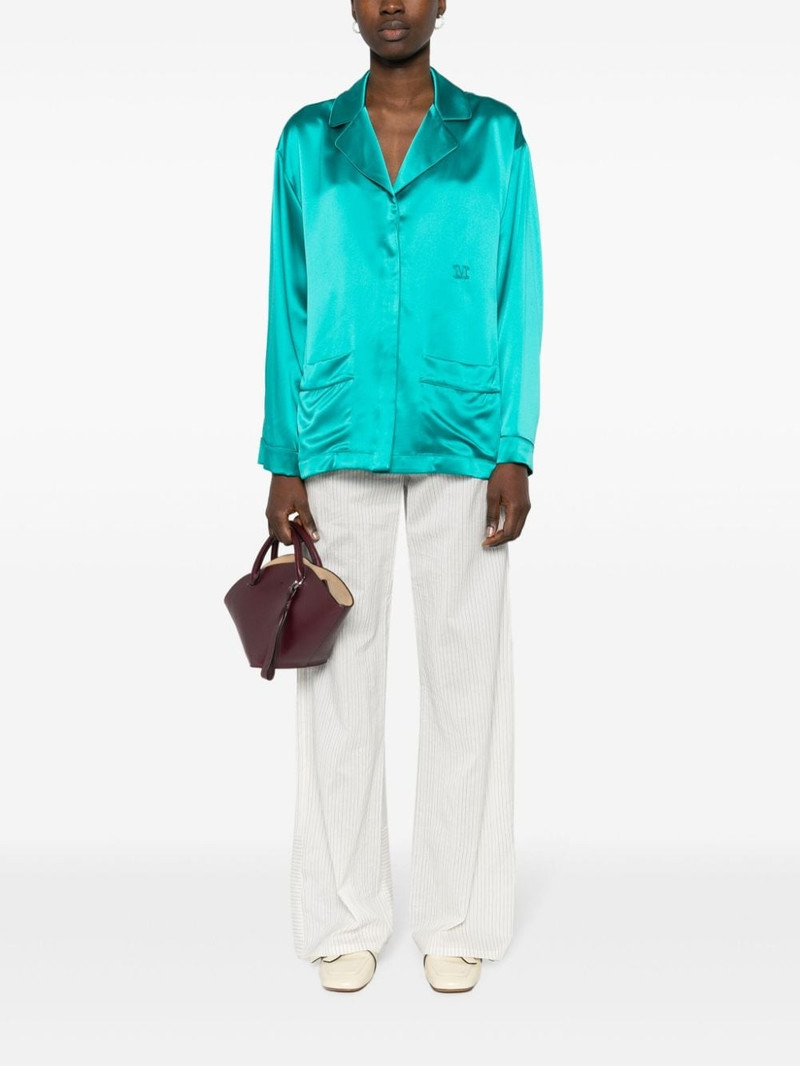Max Mara Vasaio satin silk shirt outlook