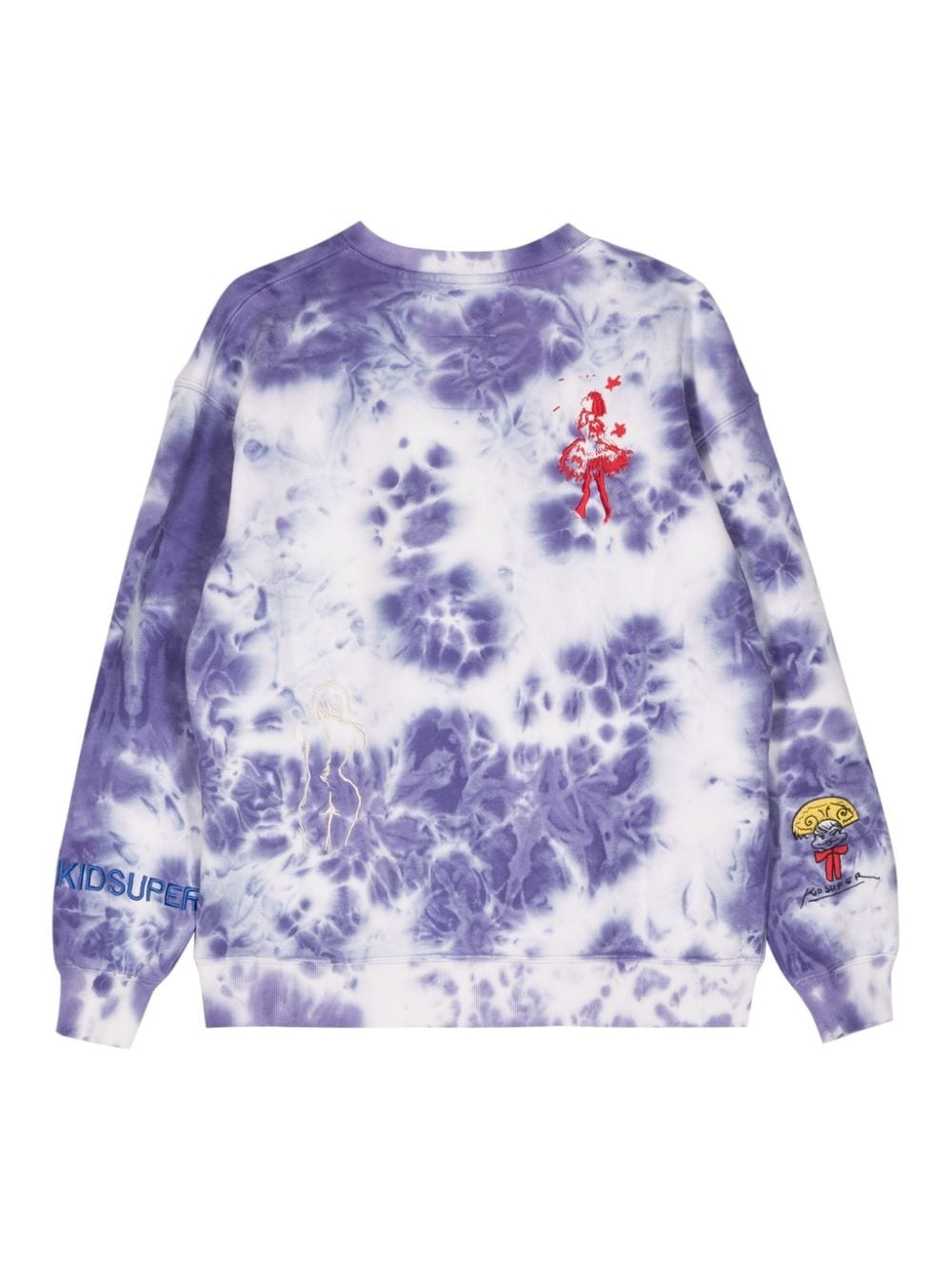 tie-dye embroidered sweatshirt - 2