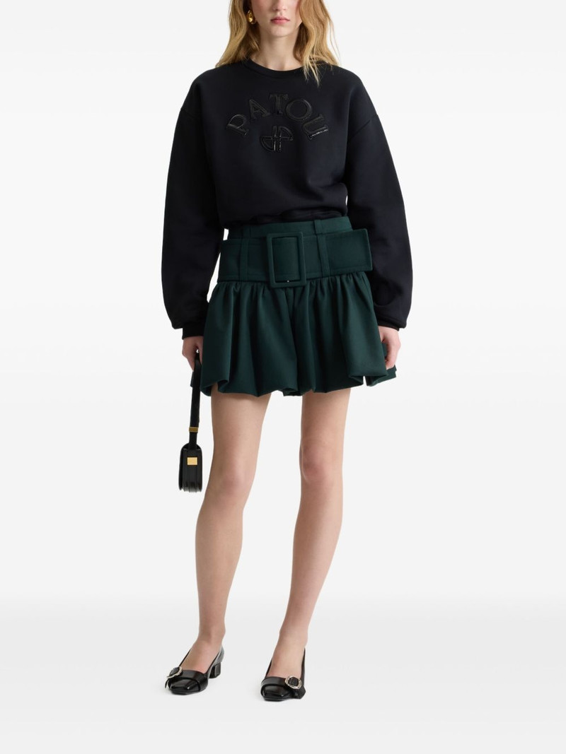 PATOU vinyl-logo fleece sweatshirt outlook
