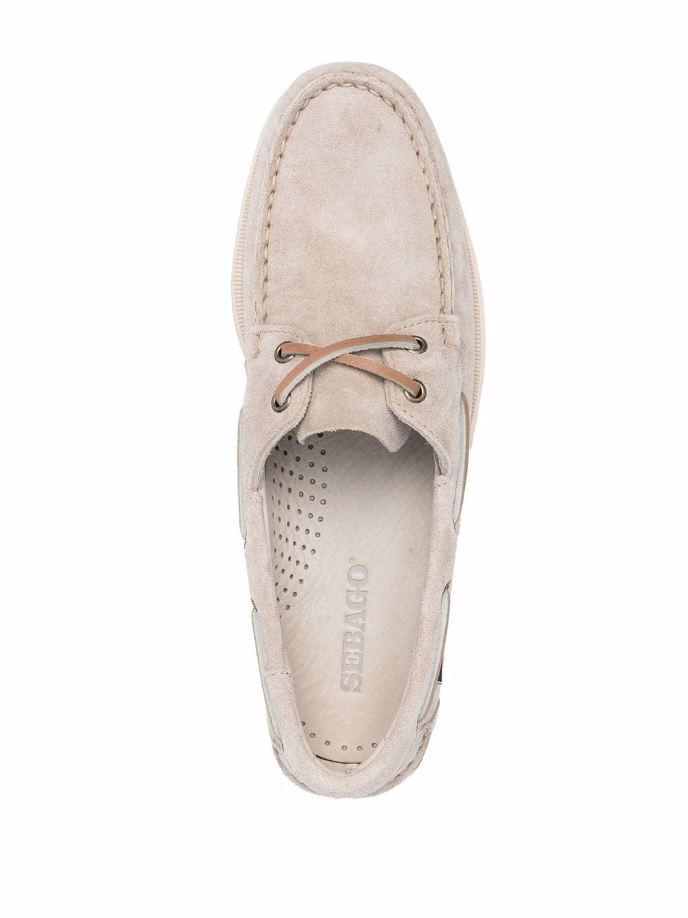 lace-up detail boat shoes - 4
