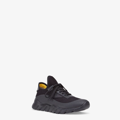 FENDI Black tech mesh running shoes outlook