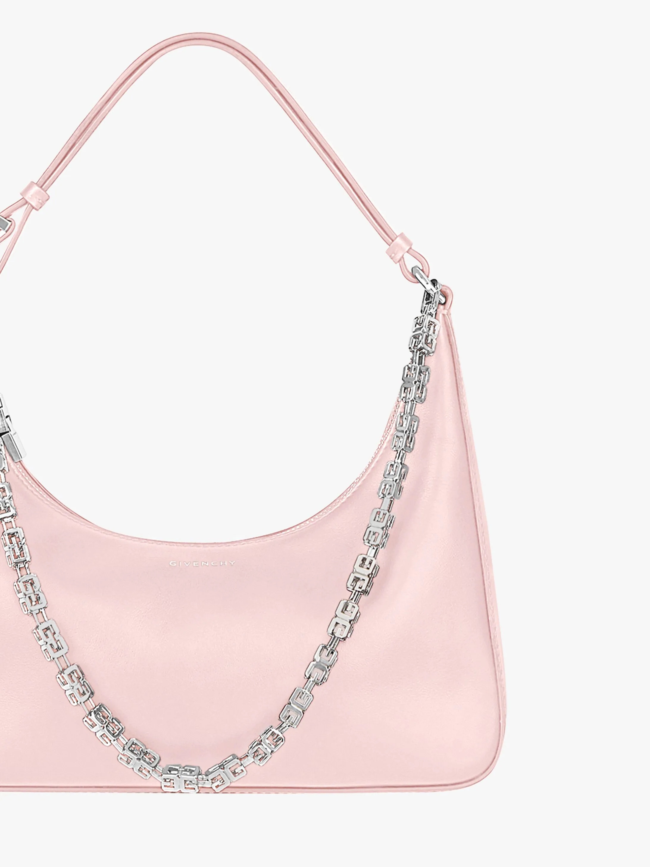 SMALL MOON CUT OUT BAG IN LEATHER WITH CHAIN - 6