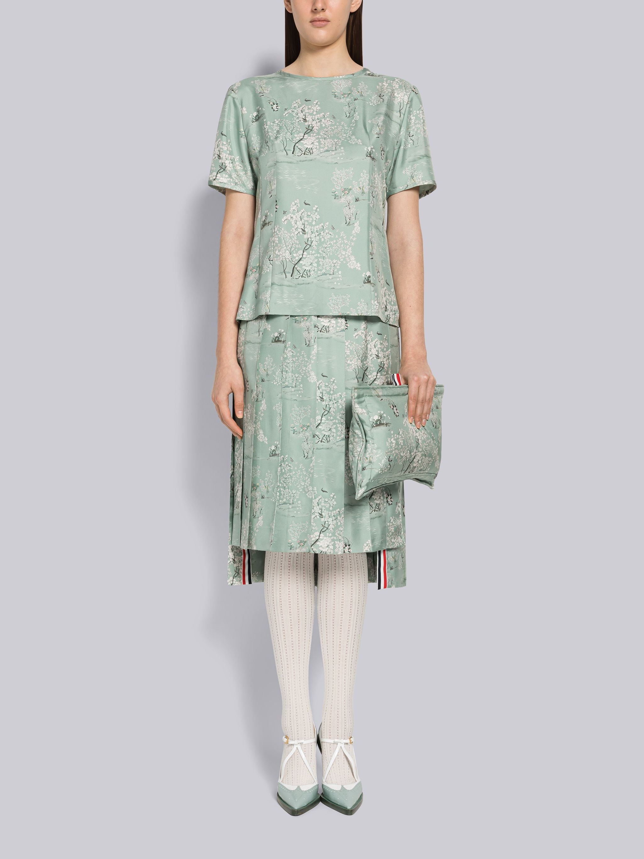 Silk Toile Button Back Blouse - 4