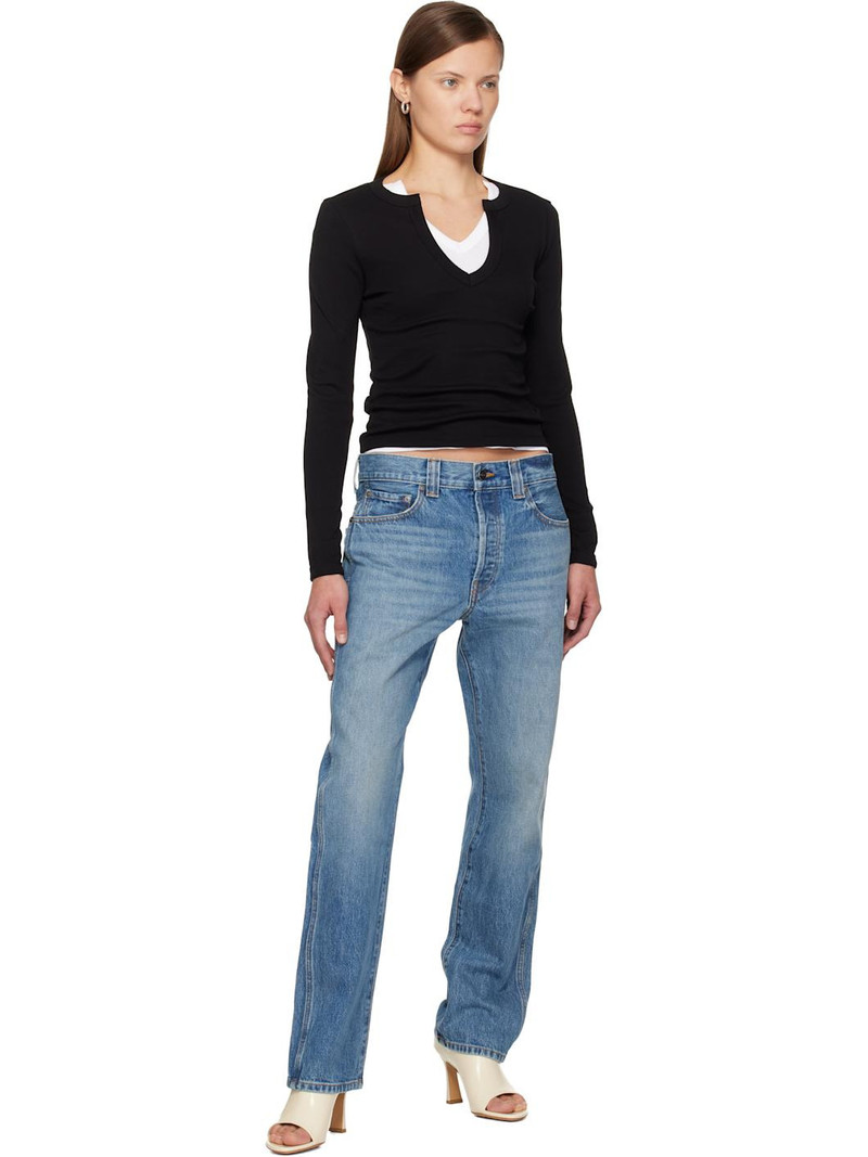 FLORE FLORE Black Iman Longsleeve T-shirt outlook