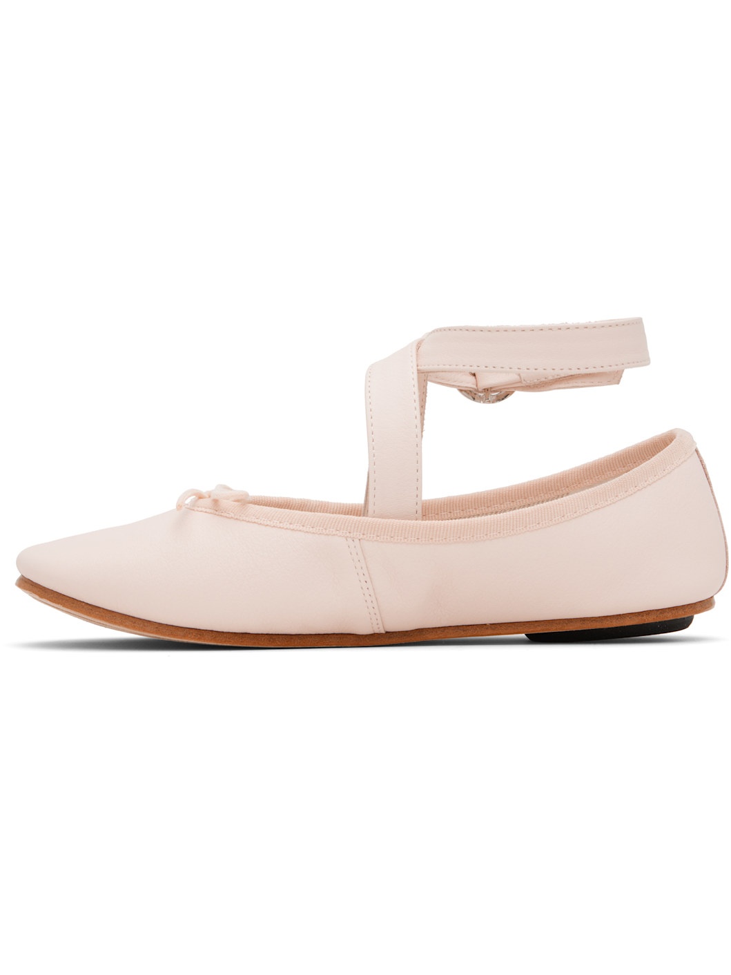 Pink Sophia Belt Ballerina Flats - 3